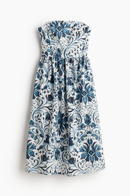 Cotton bandeau dress - H&M