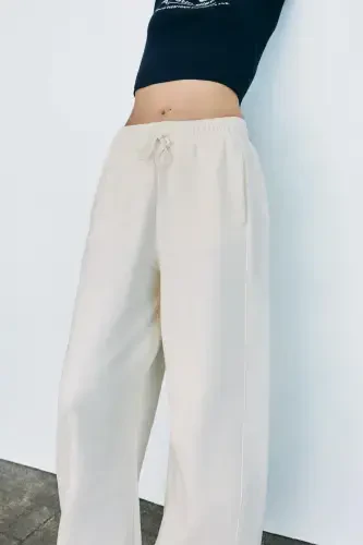 Cotton barrel fit pants - 4