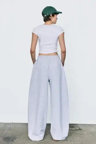 Cotton barrel fit pants - 1