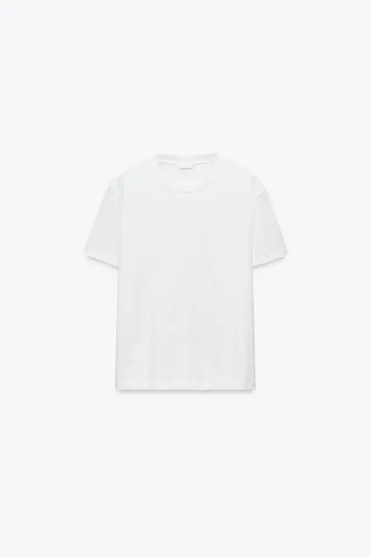 COTTON BASIC T-SHIRT-White - 5