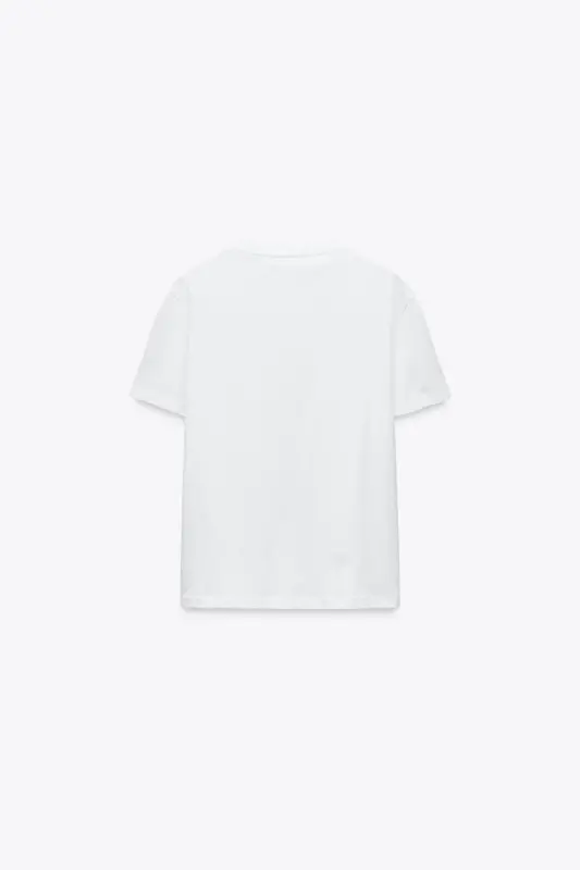 COTTON BASIC T-SHIRT-White - 6