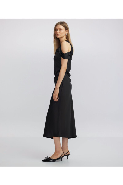 Cotton blend draped dress - 17