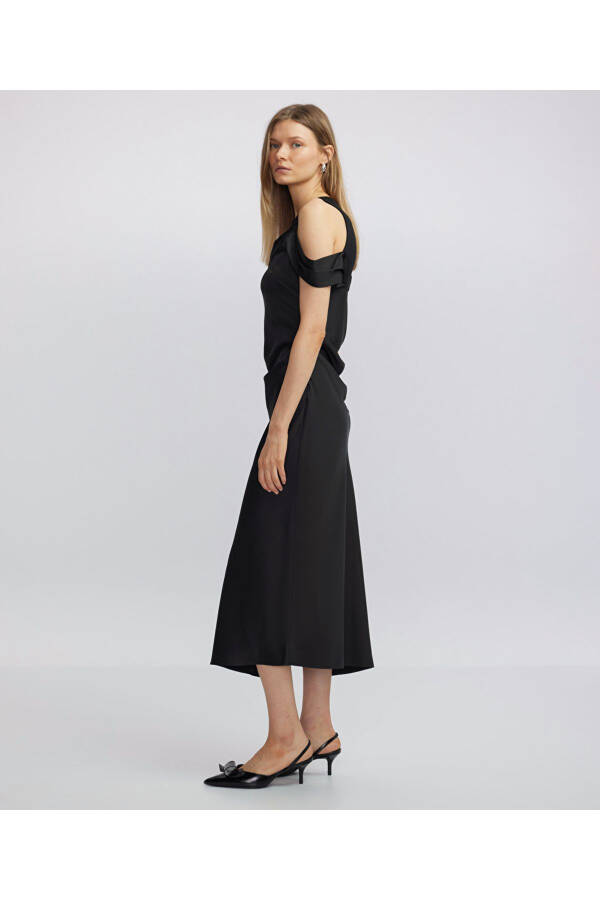 Cotton blend draped dress - 5