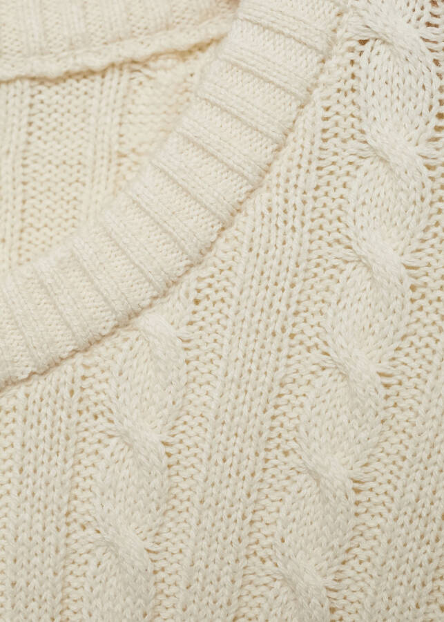 Cotton blend knit sweater - Off white - 21