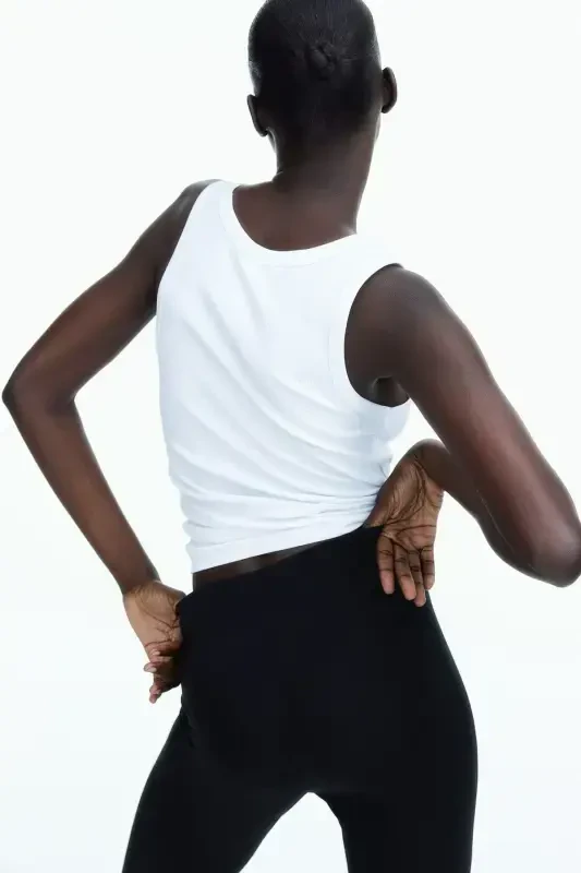 Cotton blend leggings - 4