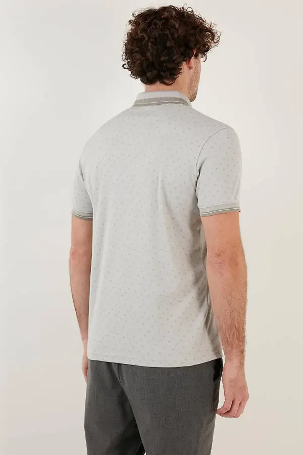 Cotton Blend Patterned Slim Fit Polo Shirt 646B3250 - 15