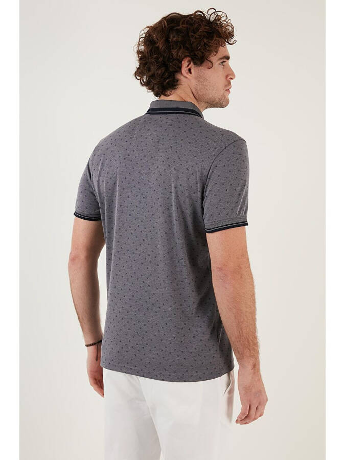 Cotton Blend Patterned Slim Fit Polo Shirt 646B3250 - 5