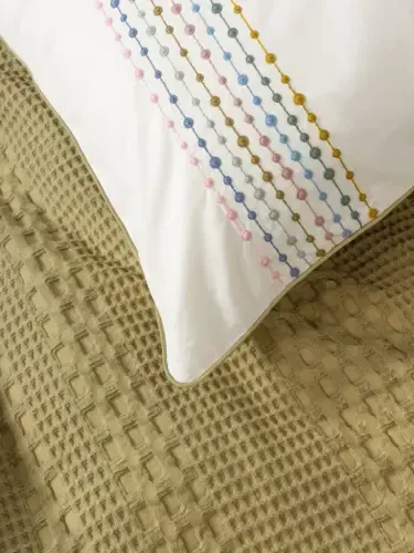 Cotton Box Aura Çift Kişilik Pike Takımı Pebble Hardal - NEVRESIMDUNYASI (1)