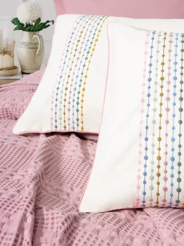 Cotton Box Aura Çift Kişilik Pike Takımı Pebble Pembe - 3
