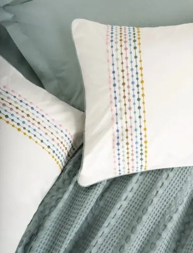 Cotton Box Aura Double Pique Set Pebble Mint - 3