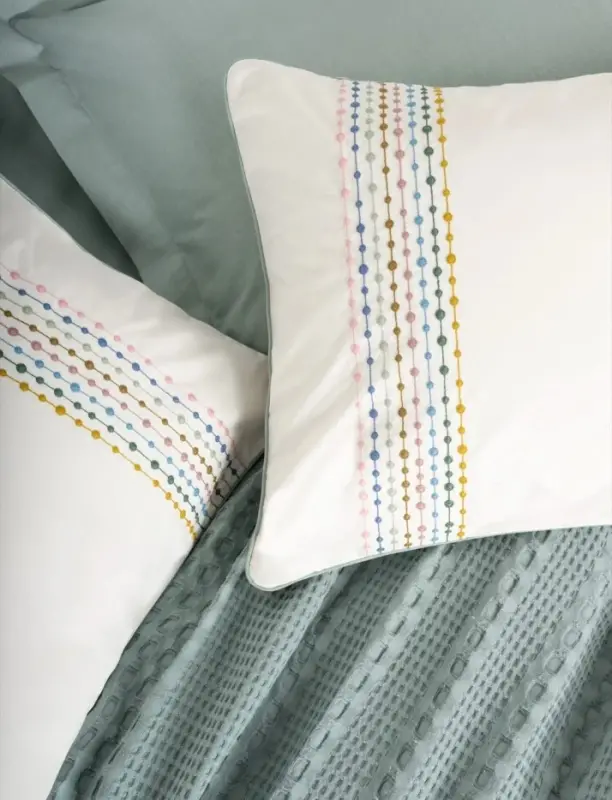 Cotton Box Aura Double Pique Set Pebble Mint - 3