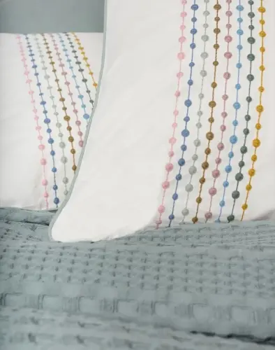 Cotton Box Aura Double Pique Set Pebble Mint - 4