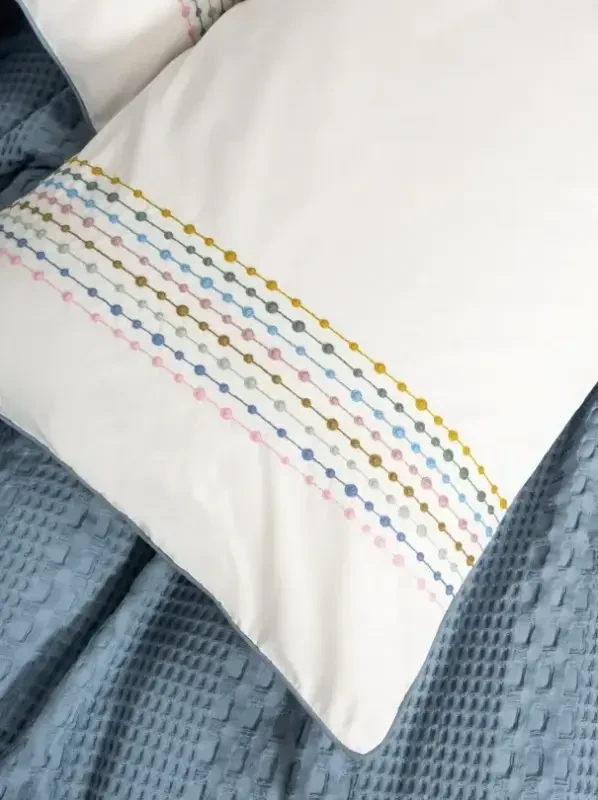 Cotton Box Aura Двуспальный комплект покрывала Pebble Indigo - 3