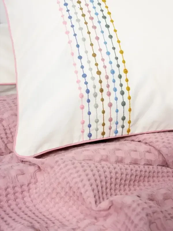 Cotton Box Aura Двуспальный комплект покрывала Pebble Pink - 4