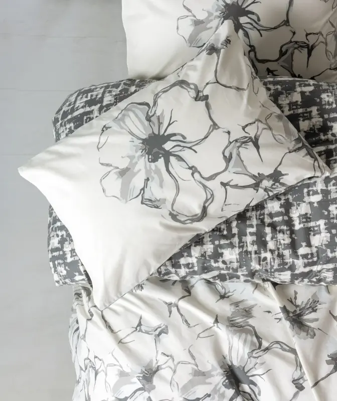 Cotton Box Balance Ranforce Single Duvet Cover Set Hilaris Anthracite - 2