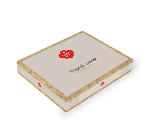 Cotton Box Beige Soil Nedra Double Bed Duvet Cover Set - 3