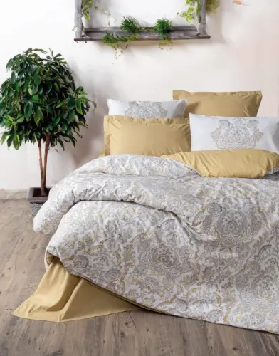 Cotton Box Bohemian Double Bed Sheet Set Najva Mustard - 2