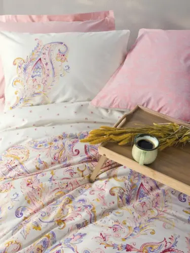 Cotton Box Bohemian Duvet Cover Set Double Size Muna Pink - 2