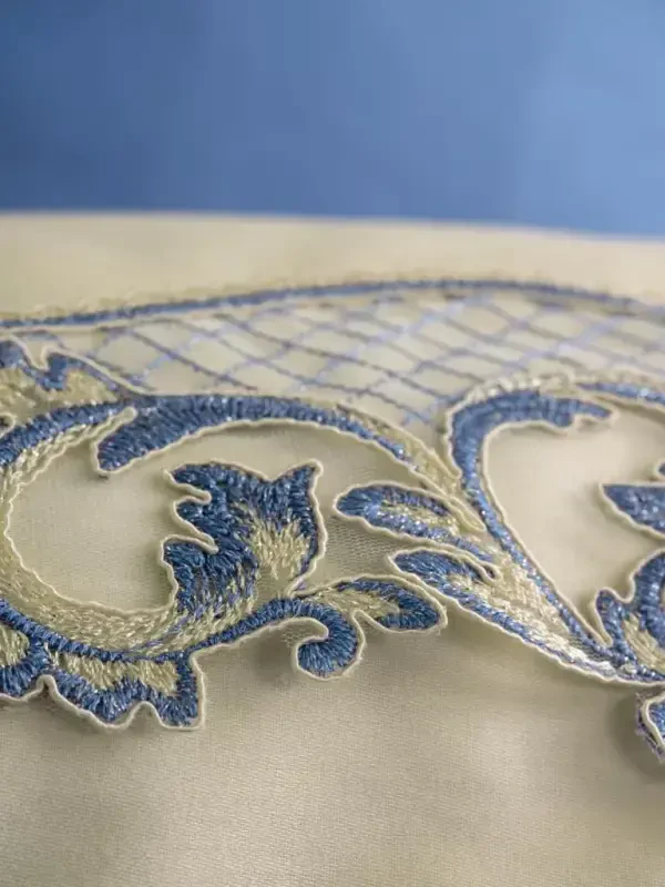 Cotton Box Brode Ikki Kishilik Saten Mato Yorgan To'plami Amaya Bej - 3