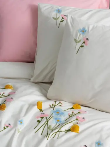 Cotton Box Brode Ranforce Çift Kişilik Nevresim Takımı Delbin Pembe - 3