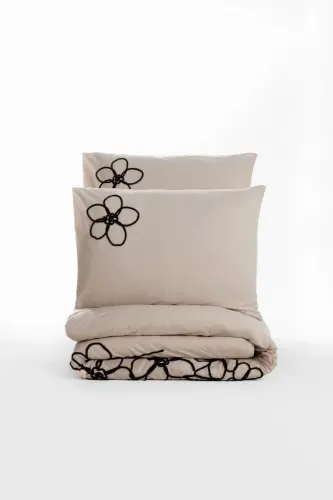 Cotton Box Brode Ranforce Çift Kişilik Nevresim Takımı Panos Kahve - 3