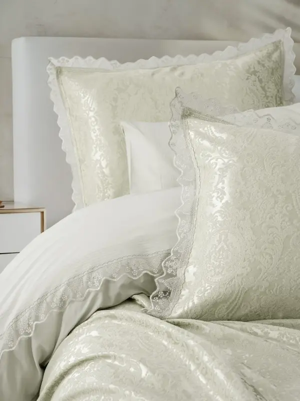 Cotton Box Chi Chi Çift Kişilik Pikeli Nevresim Takımı Velora Adaçayı - 2