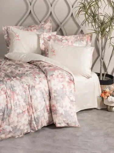 Cotton Box Çift Kişilik Elit Saten Nevresim Takımı Layana Pembe - 1