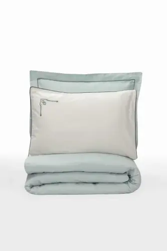 Cotton Box Çift Kişilik Elit Saten Nevresim Takımı Vanko Mint - 3