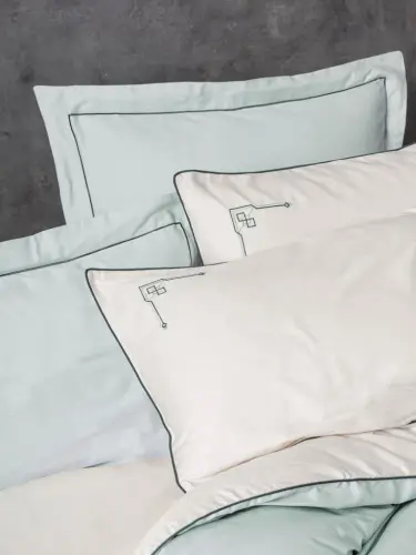 Cotton Box Çift Kişilik Elit Saten Nevresim Takımı Vanko Mint - NEVRESIMDUNYASI (1)
