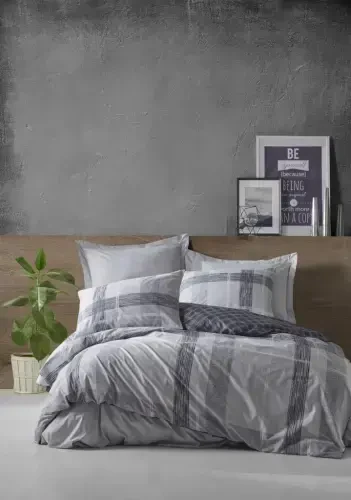 Cotton Box Çift Kişilik Nevresim Takımı Miranda Gri - Modazone (1)