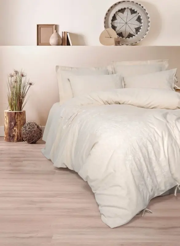 Cotton Box Cotton Keten Çift Kişilik Nevresim Takımı Kivora - NEVRESIMDUNYASI