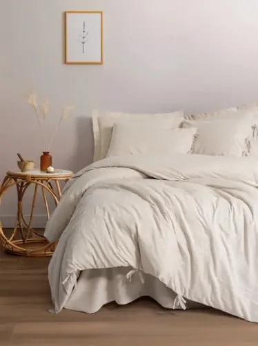 Cotton Box Cotton Linen Double Duvet Cover Set Esmira - 1