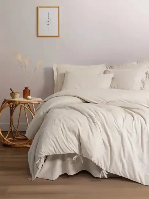 Cotton Box Cotton Linen Double Duvet Cover Set Esmira - NEVRESIMDUNYASI
