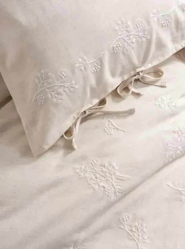 Cotton Box Cotton Linen Double Duvet Cover Set Esmira - 4