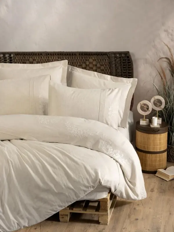 Cotton Box Cotton Linen Double Duvet Cover Set Forbes - 1