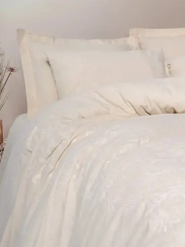 Cotton Box Cotton Linen Double Duvet Cover Set Kivora - NEVRESIMDUNYASI (1)