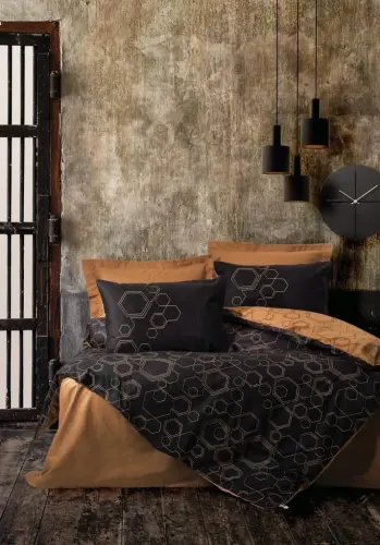 Cotton Box Dark Çift Kişilik Nevresim Takımı Dawn Bakır - 1