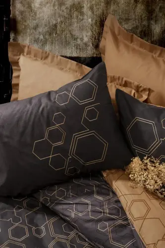 Cotton Box Dark Çift Kişilik Nevresim Takımı Dawn Bakır - NEVRESIMDUNYASI (1)