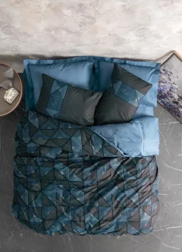 Cotton Box Dark Double Bed Linen Set Armor Black - 1