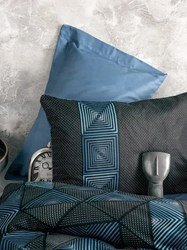 Cotton Box Dark Double Bed Linen Set Armor Black - 2