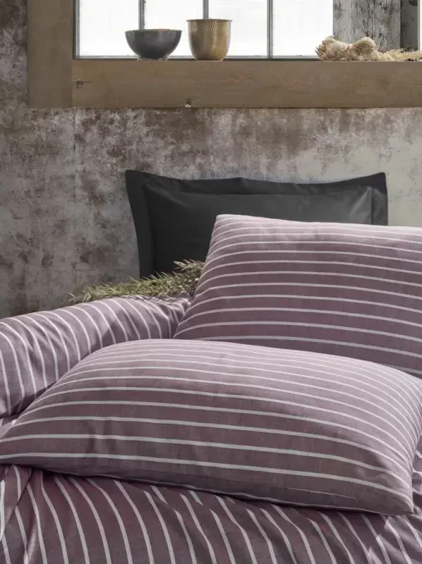 Cotton Box Double Bed Bamboo Satin Bedding Set Burgundy - 2