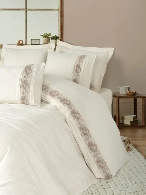 Cotton Box Double Bed Linen Set Inborn Floro - NEVRESIMDUNYASI