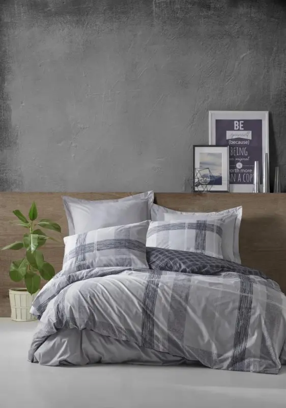 Cotton Box Double Bed Sheet Set Miranda Gray - 2