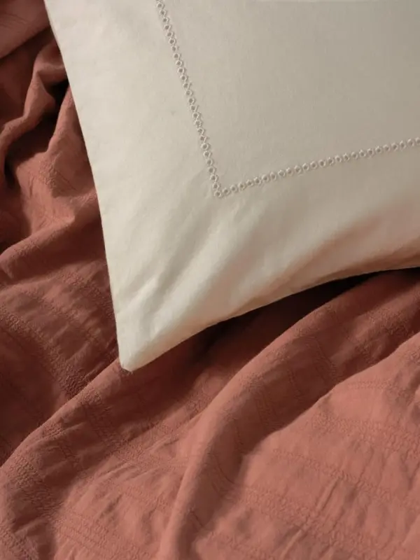 Cotton Box Double Bedspread Pique Set Natura Vilo Tile - 2