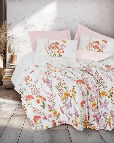 Cotton Box Double Duvet Cover Set Lilura Pink - 1