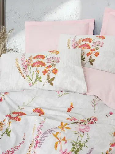 Cotton Box Double Duvet Cover Set Lilura Pink - NEVRESIMDUNYASI (1)