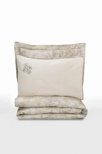 Cotton Box Double Size Elite Satin Duvet Cover Set Beatrix Beige - 4