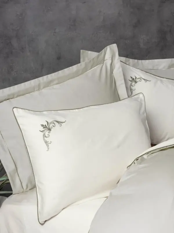 Cotton Box Double Size Elite Satin Duvet Cover Set Teresa Beige - 2