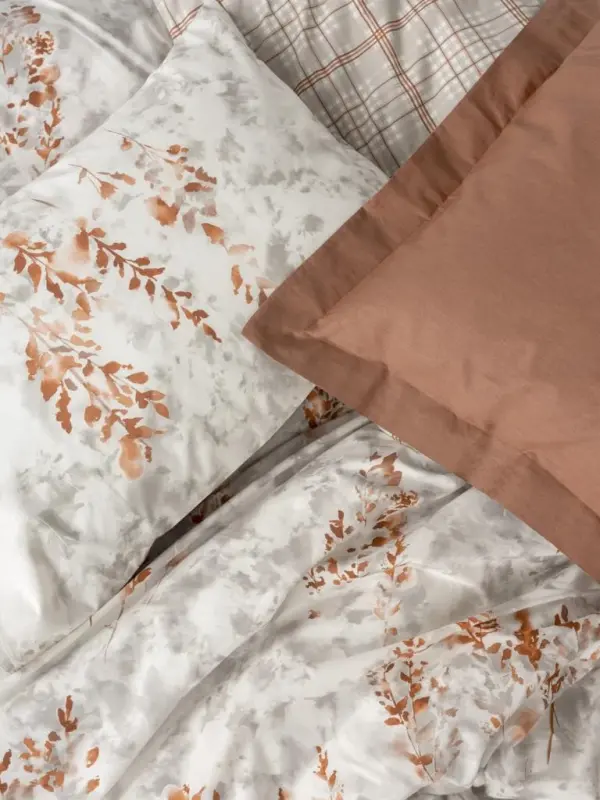 Cotton Box Double Size Model Bed Linen Set Lamina Cinnamon - 2