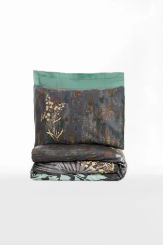Cotton Box Double Size Satin Duvet Cover Set Clorasa Mint - 3
